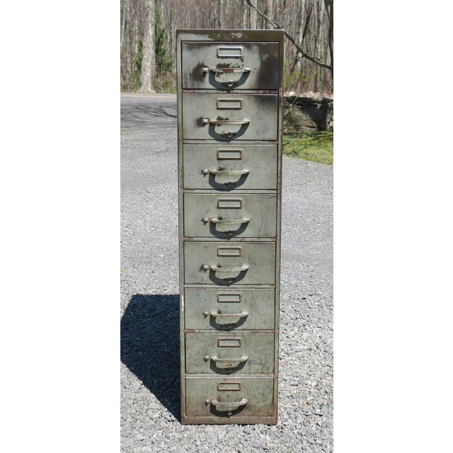 Vintage Industrial Metal File Chairish