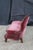Burgundy 1970s Miniature Victorian Revival Red Velvet & Carved Mahogany Chaise Lounge Dog Bed For Sale - Image 8 of 13