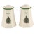 English Spode Christmas Tree Hexagonal Salt and Pepper For Sale - Image 3 of 3
