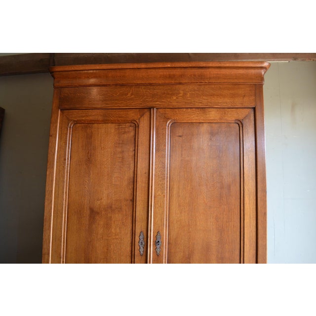 Antique Louis Philippe Oak Cabinet For Sale - Image 3 of 10