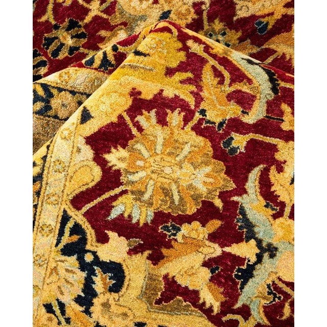 Textile Mogul, One-of-a-Kind Hand-Knotted Area Rug in Red, 7' 10" x 9' 7" For Sale - Image 7 of 8