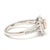 0.86tw Morganite & Diamond Halo Ring, 14k White Gold, Ring Size 7 For Sale - Image 4 of 7