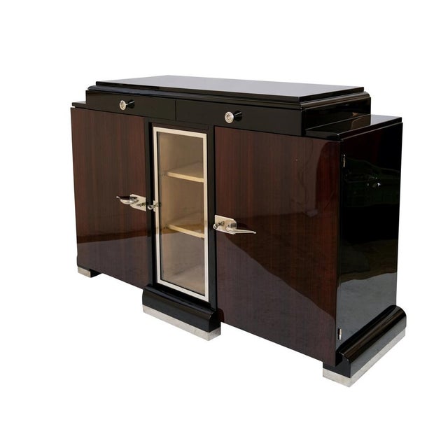 Small Art Deco Sideboard in Ash with Maple Display Cabinet, 1930s For Sale - Image 4 of 11