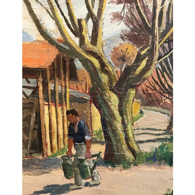 John Henri Deluc, Man at the River, Oil on Canvas For Sale - Image 4 of 8