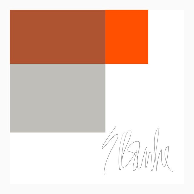Not Yet Made - Made To Order The Interaction of Orange and Gray Fine Art Print 45" X 55" by Liz Roache For Sale - Image 5 of 6