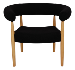 Circle Chair in Black Fabric by Nanna Ditzel