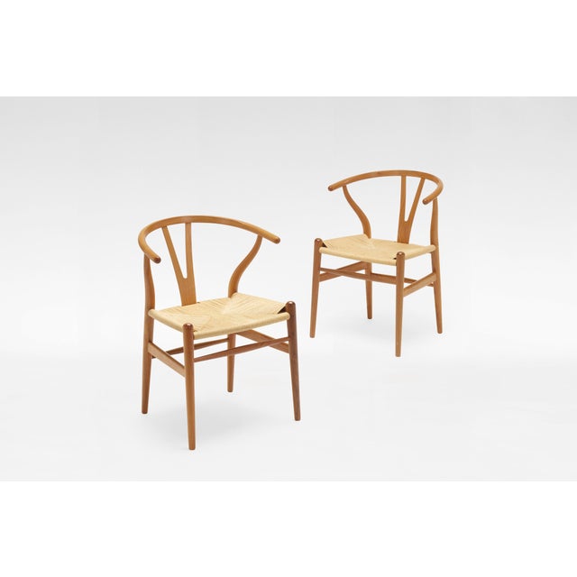 CH24 Wishbone Chairs by Hans J. Wegner for Carl Hansen and Son, Denmark, 1950s, Set of 4 For Sale - Image 3 of 7