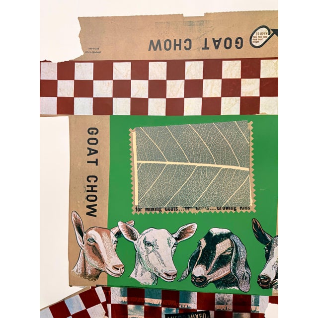 1970s Robert Rauschenberg, Large Pop Art Screenprint Collage Photo Lithograph Goat Chow Robert Rauschenberg For Sale In Miami - Image 6 of 17