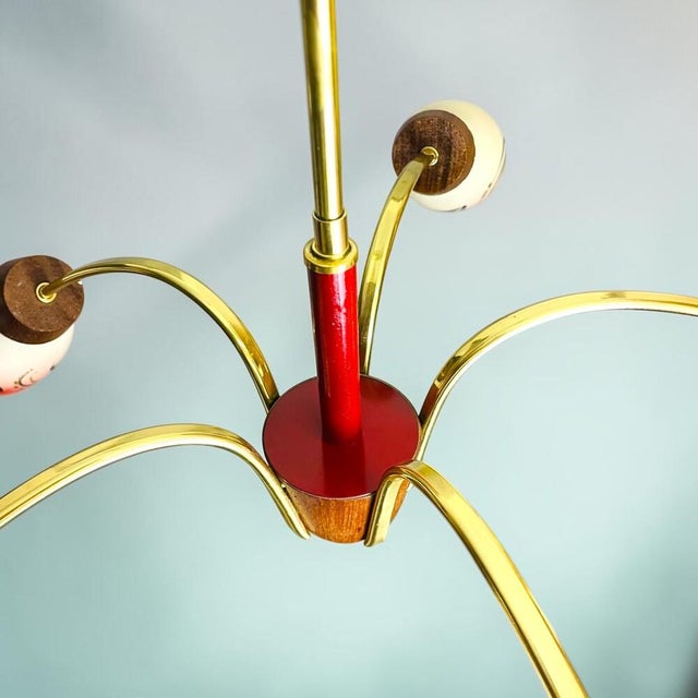 Metal Mid-Century Modern Sputnik Spider Chandelier, 1960s For Sale - Image 7 of 16