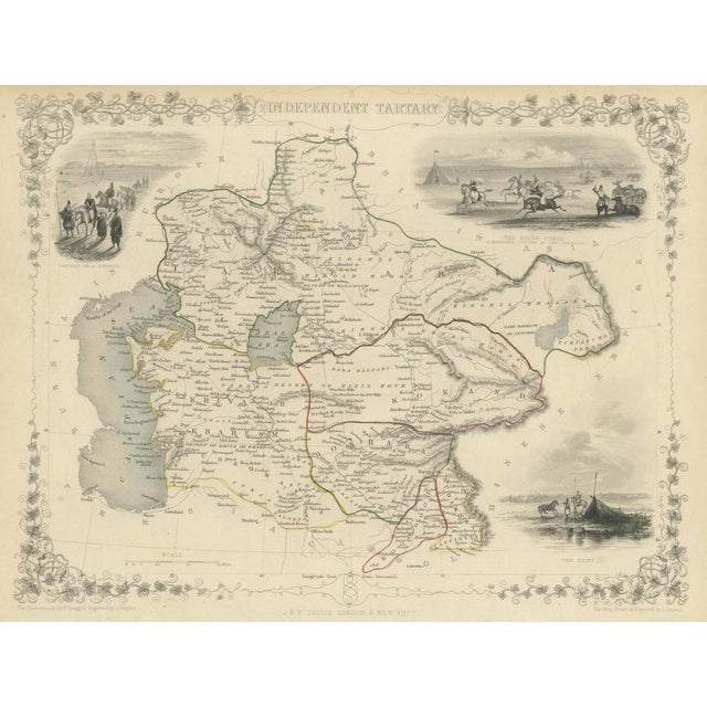 Antique Map of Central Asia Between the Caspian Sea and Lake Balkhash For Sale - Image 3 of 6