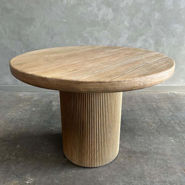 Nori dining table 41.5” diameter x 30”h 11” overhang With a fluted column table base, the Nori Dining Table is a modern...
