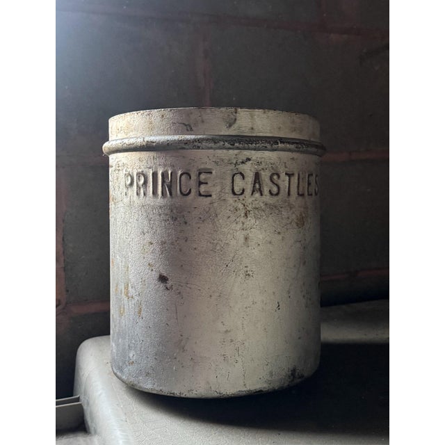 Vintage Prince Castles Ice Cream Bucket 10 Qt Metal Advertising Pail For Sale - Image 6 of 7