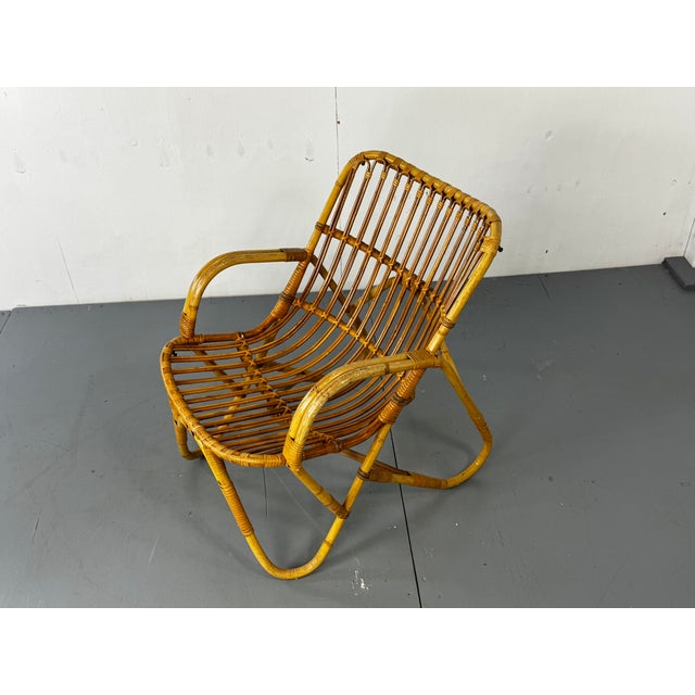 Vintage Bohemian Bamboo Easy Chair from Rohé Noordwolde, 1950s For Sale - Image 13 of 16