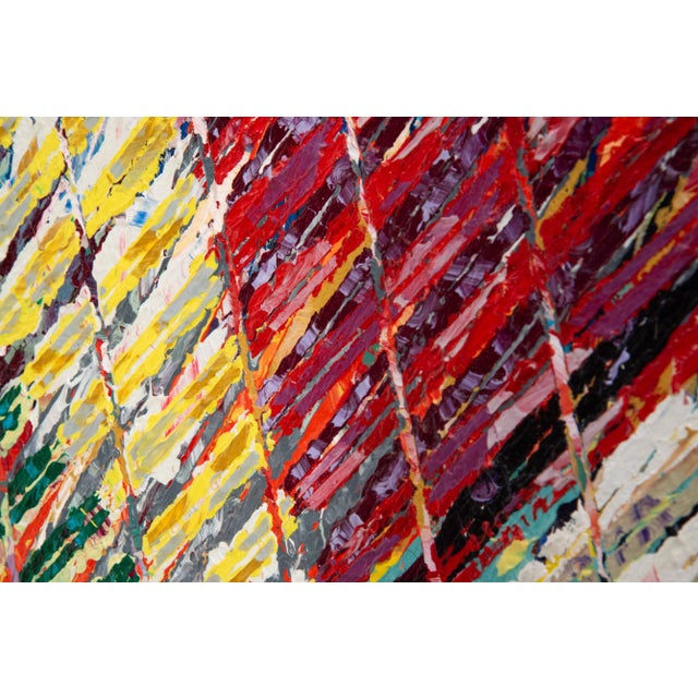 Metal Aaron Karp Circa 1983 Contemporary Abstraction Painting "Karp" Early & Influential For Sale - Image 7 of 12