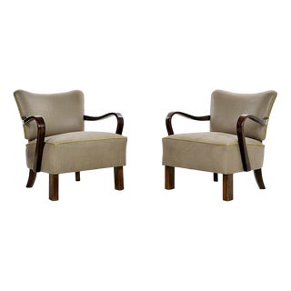 Set of Vintage Lounge Chairs by Jindrich Halabala For Sale