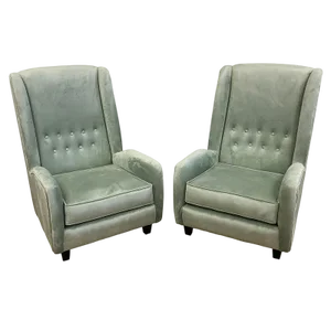 Set of Lounge Chairs in Green Velvet, 1950s