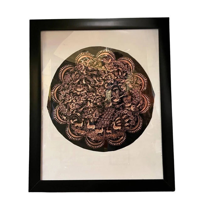 Turkish Handcrafted Copper With Frame For Sale - Image 11 of 11