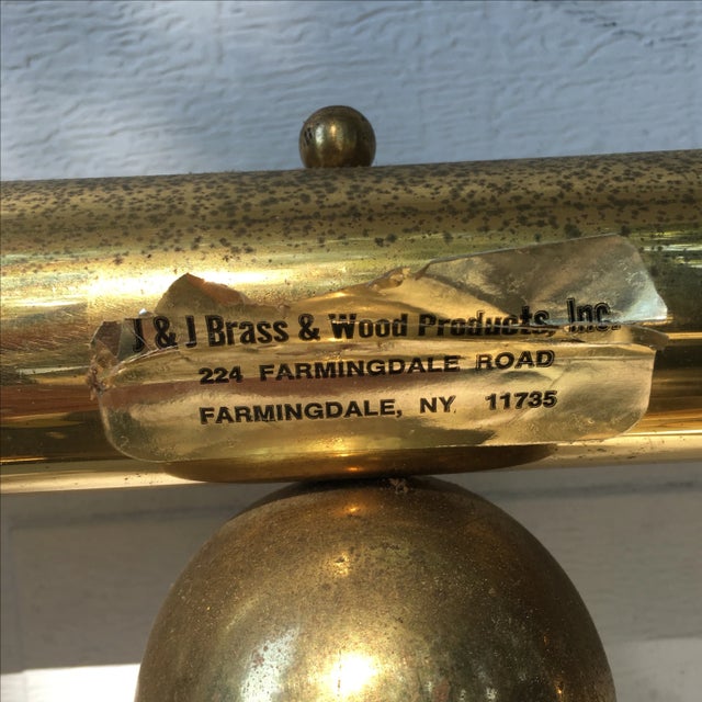 Metal Vintage Twin Brass Headboard & Footboard For Sale - Image 7 of 10
