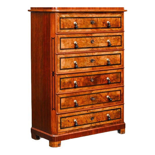 Mid-19th Century Biedermeier Chiffonier in Walnut For Sale