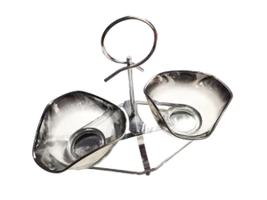 1960s Ombré Silver Mercury Condiment Tray