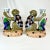 1960s 1960s Vintage Chinoiserie Hollywood Regency Majolica Monkey Tobacco Leaf Vases, Large Scale - A Mirrored Pair For Sale - Image 5 of 12