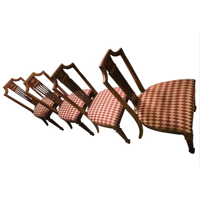 Vintage Regency Dining Chairs For Sale - Image 4 of 4