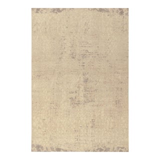 Distressed Style Modern Rug in Beige, Gray Abstract Pattern by Rug & Kilim For Sale