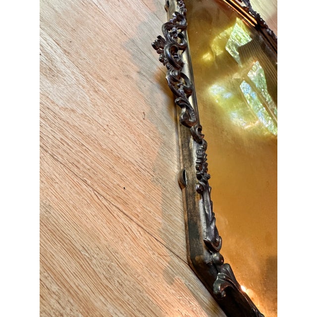 Early 20th Century Metal Curved Glass Picture Frame For Sale - Image 9 of 10