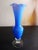 Glass Cobalt Blue Ombre Hand Blown Cased Glass Bud Vase For Sale - Image 7 of 7