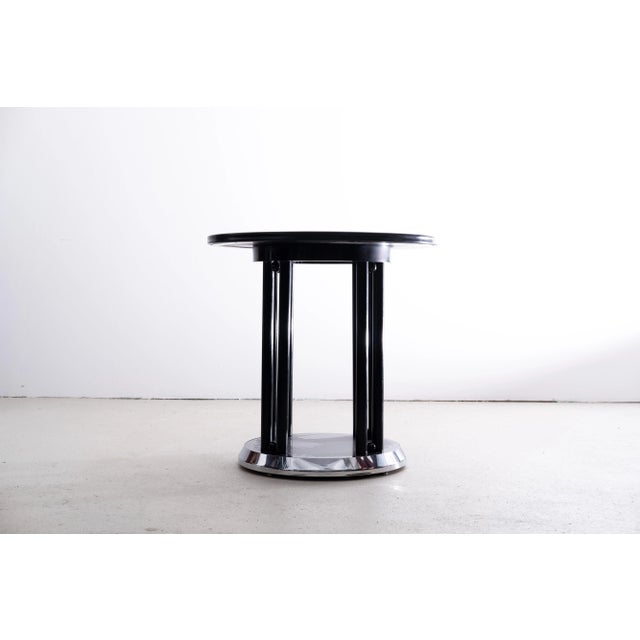 Black Fledermaus Table and Chairs by Josef Hoffmann for Wittmann, 1980s, Set of 3 For Sale - Image 8 of 12