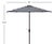 Transitional Iris Fashion Line 7.5 Ft Square Umbrella, Navy & White Stripe For Sale - Image 3 of 6