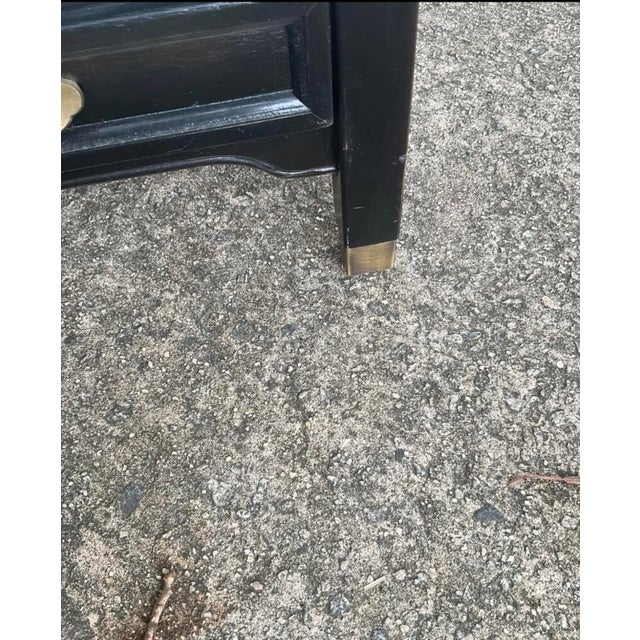 1960s Century Furniture Co Mid Century Ming Style Greek Key Chinoiserie Nightstands - A Pair For Sale - Image 5 of 8