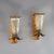 Mid 20th Century Pair Mid-Century Modern French Style Fleur-de-lis Crackled Glass Wall Sconces For Sale - Image 5 of 12