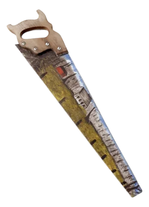 Vintage Painted Saw