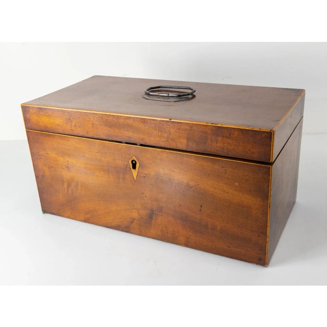19th Century English Mahogany Rectangular Tea Caddy Box For Sale - Image 13 of 13