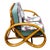 Restored Mid-Century era round full pretzel two-seat settee loveseat with a three-strand round pretzel armrest. It...