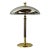 1940s Art Deco Table Lamp in Polished Nickel and Brass #2514 For Sale