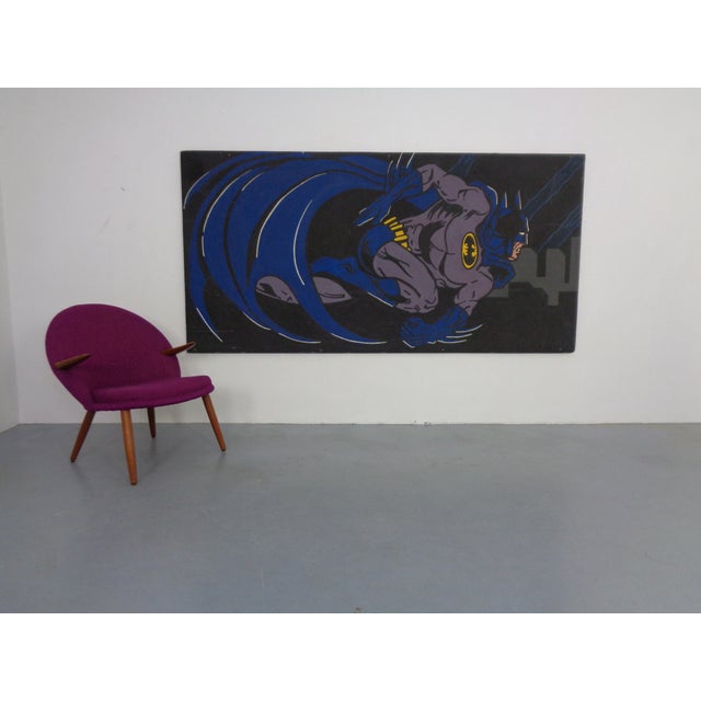 American Artist, Large Batman Street Art Image, Acrylic Painting on Hardboard, 1990s For Sale - Image 3 of 18