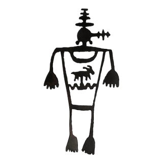 Native American Petroglyph Metal Art - Laser Cut Indigenous Rock Art Silhouette For Sale