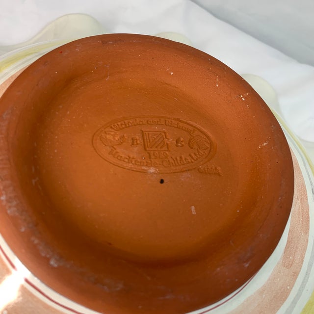 Vintage MacKenzie-Childs "Rose Cottage" Fluted Ruffle Bowl For Sale In Chicago - Image 6 of 7
