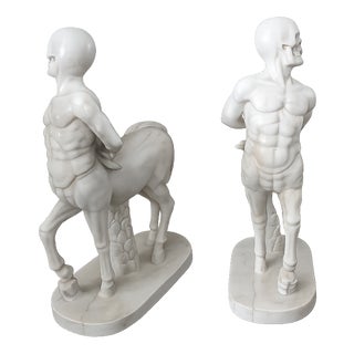 Centaur Sculptures, 1980s, Marble, Set of 2 For Sale