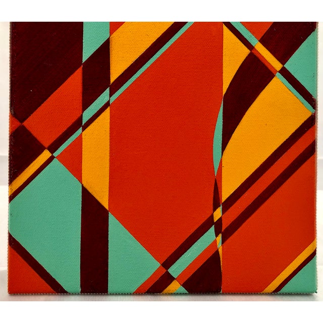 Abstract Hard-Edge Abstract Geometric Painting, by John Haag For Sale - Image 3 of 5