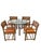 Mid-Century Modern 1970's McGuire Leather Wrapped Bamboo, Cane & Dining - Set of 5 For Sale - Image 3 of 18