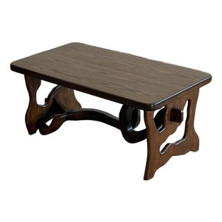 1970s Organic Oak Coffee Table For Sale