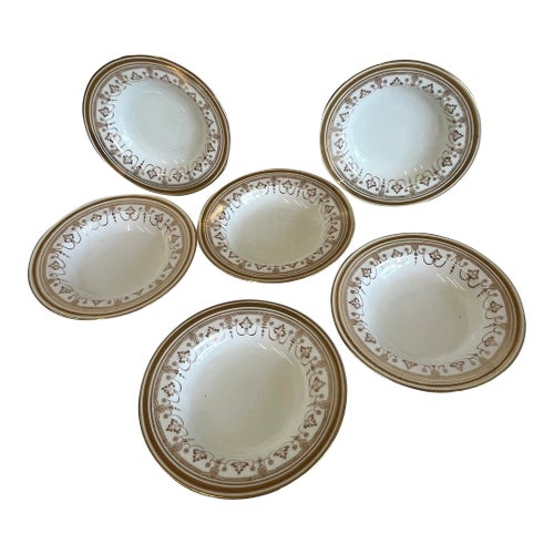 VintageEnglish Bone China Regency Soup Plates by Cauldon