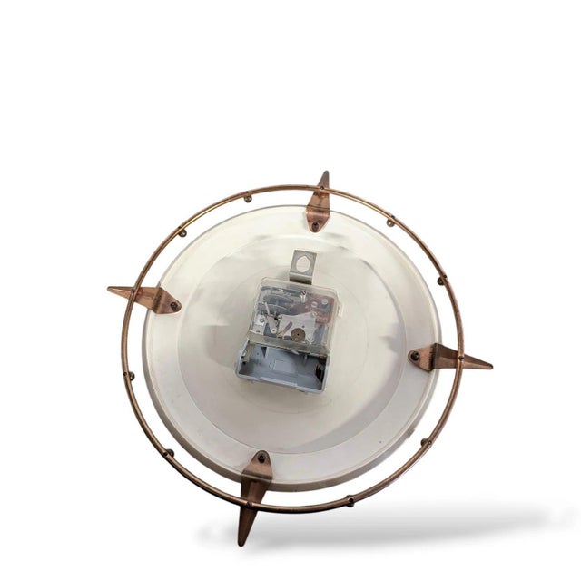 Copper Mid-Century Copper Zodiac Wall Clock from Metamec, 1950s For Sale - Image 8 of 9