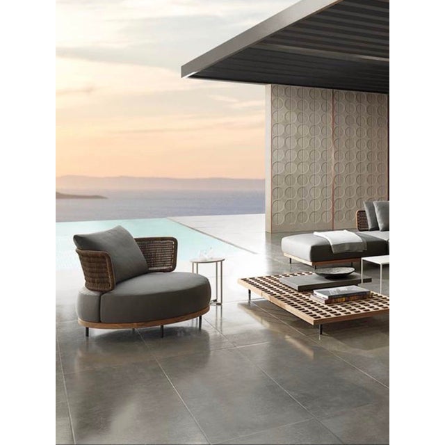 Modern Minotti Quadrado Round Armchair For Sale - Image 3 of 8