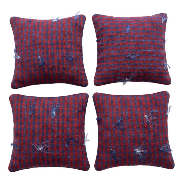Anatolian Kilim Pillow Cover 19'' X 19'' - Set of Four For Sale