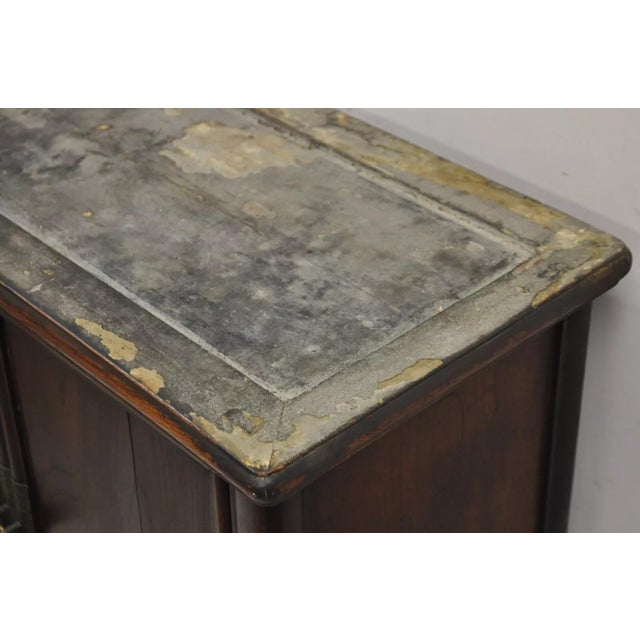 Antique Chinese Hardwood 2 Door Wardrobe Wedding Cabinet With Drawers For Sale - Image 4 of 12