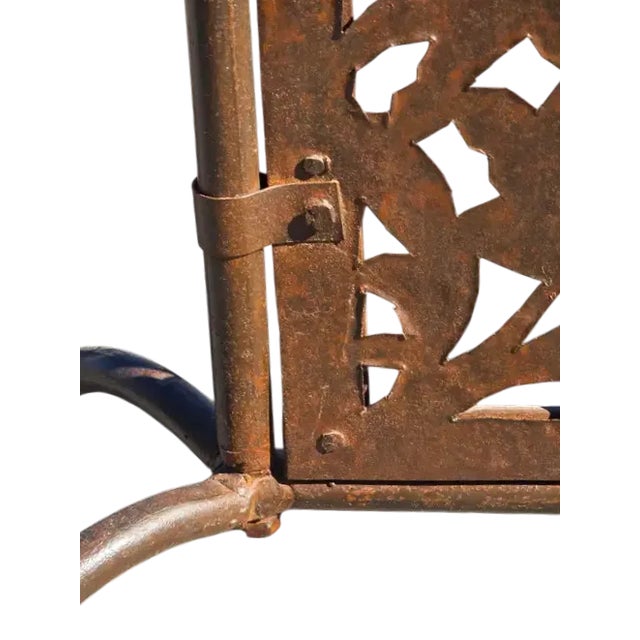 Vintage Pierced Iron Fireplace Screen From Mexico For Sale In Saint Louis - Image 6 of 7